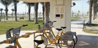 «مدن» تدشن محطتين للدراجات الهوائية في بحيرة مدن