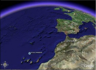 بقعة نفطية قبالة جزر الخالدات الاسبانية