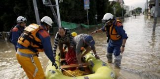 الفيضانات تجتاح اليابان وفقد 25 شخصا