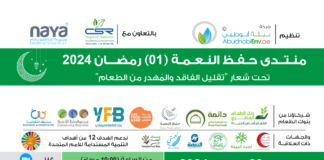 منتدى حفظ النعمة يستشعر خطر هدر الطعام خصوصاً في شهر رمضان